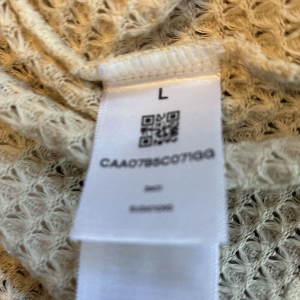 New Cupshe Dreamy Tides Beige Cover-Up Mini Dress Size Large - Picture 10 of 11